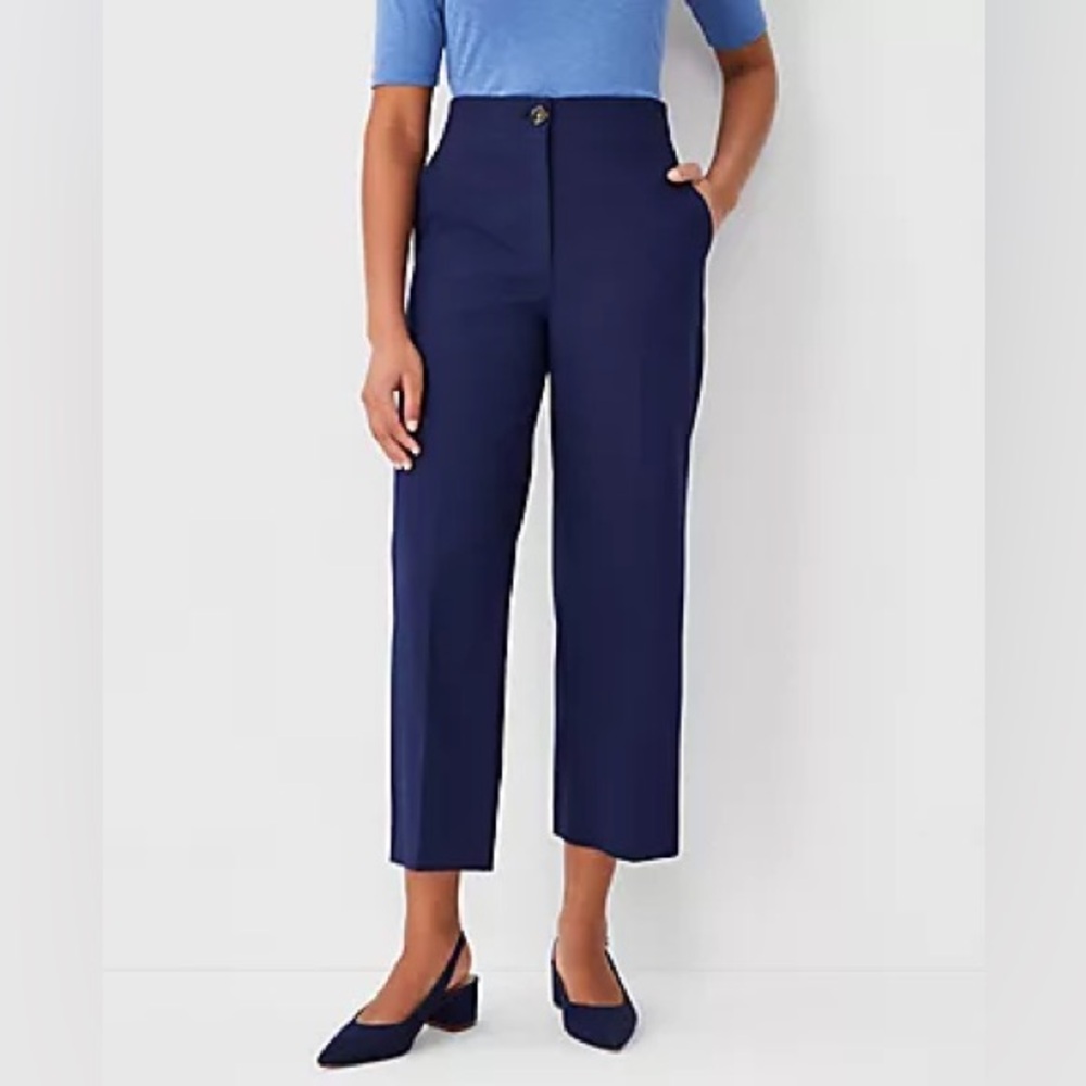 Ann Taylor The Kate Wide-Leg Crop Pant - Size 12